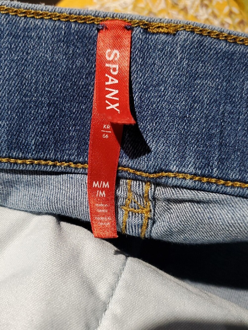 SPANX Wide-Leg Flare Jeans in Medium Blue Stretch - Picture 6 of 6